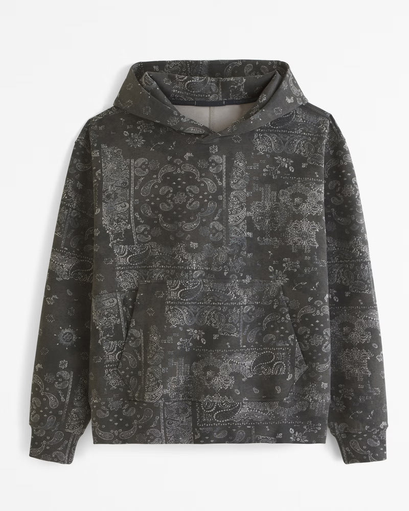 Men's Printed Paisley Design Hoodie