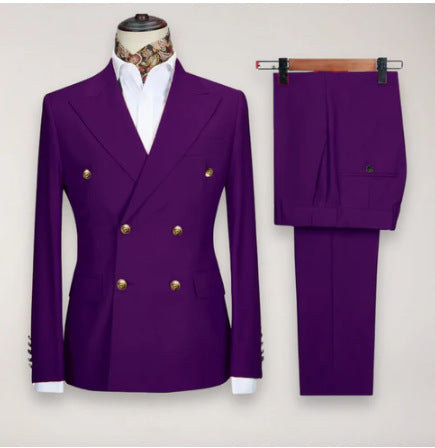 Men's Two-piece Double-breasted Suit
