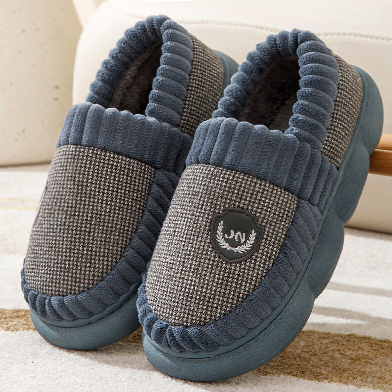 Men's Colorblock Indoor Thick-soled Fleece Sippers
