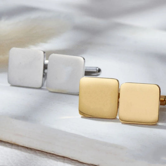 Men's French Simplicity Shirt Cufflinks Glossy 1 Pair