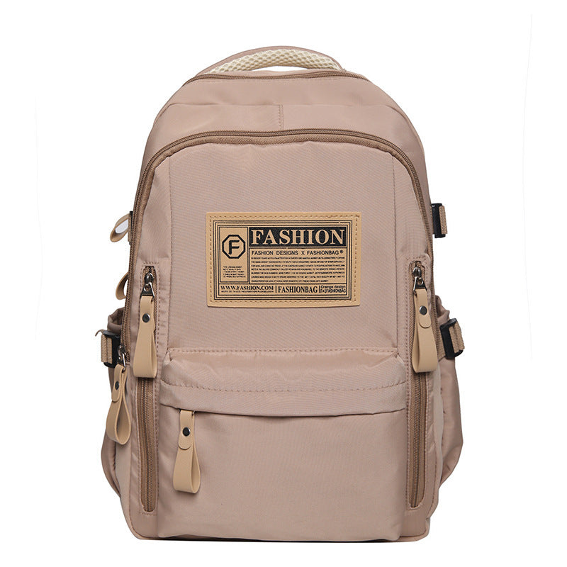 Men's Solid Multi-pocket Backpack Large Capacity