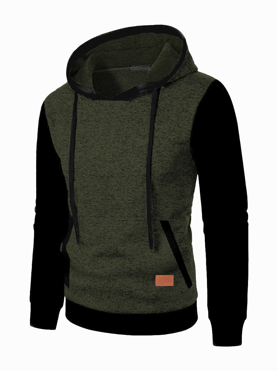 Men's Casual Jacquard Hooded Sweater