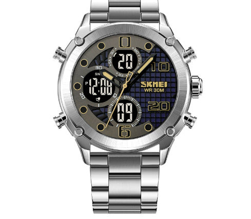 Outdoor Sports Men's Electronic Watch Dual Movement Multifunctional by GJG Denim