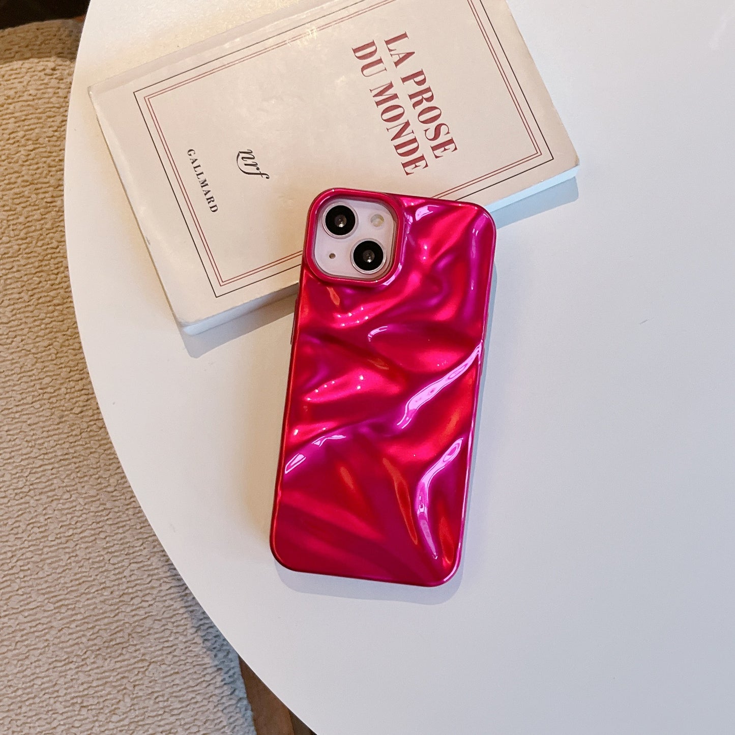 Electroplating Three-dimensional Pleated Phone Case