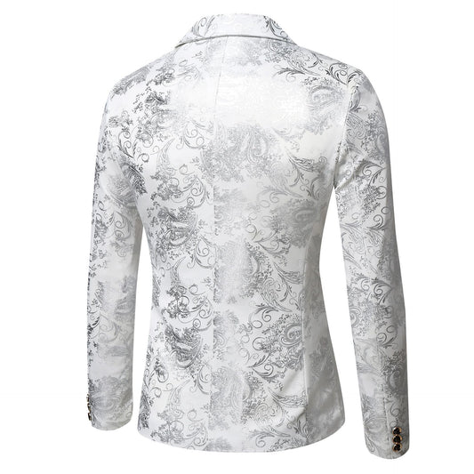 Autumn New Men's Slim Fit Casual Stage Performance Suit Jacket