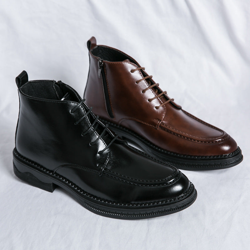 Men's Fall And Winter High-top Mid-cut Martin Boots Casual
