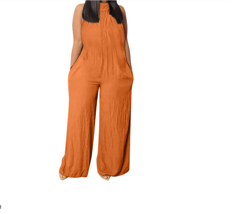 Wide-leg Sleeveless Jumpsuit