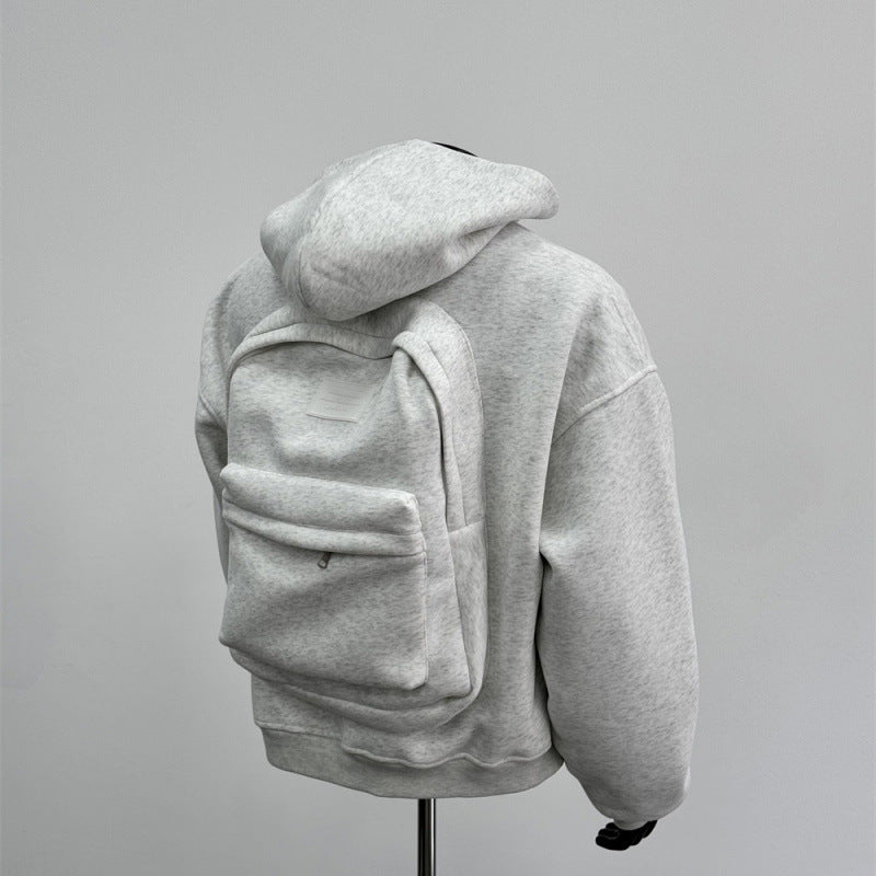 Men's Backpack Zip Up Hoodie