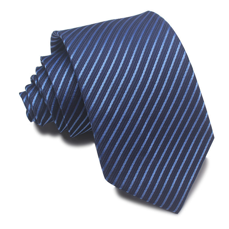 Men's 8CM Polyester Jacquard Striped Ties