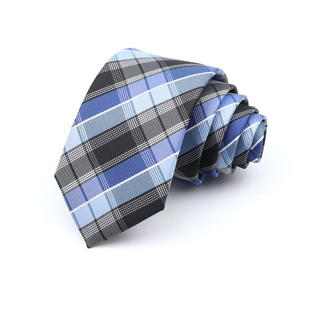 Men's 6cm Casual Ties Skinny Tie Fashion Polyester Plaid