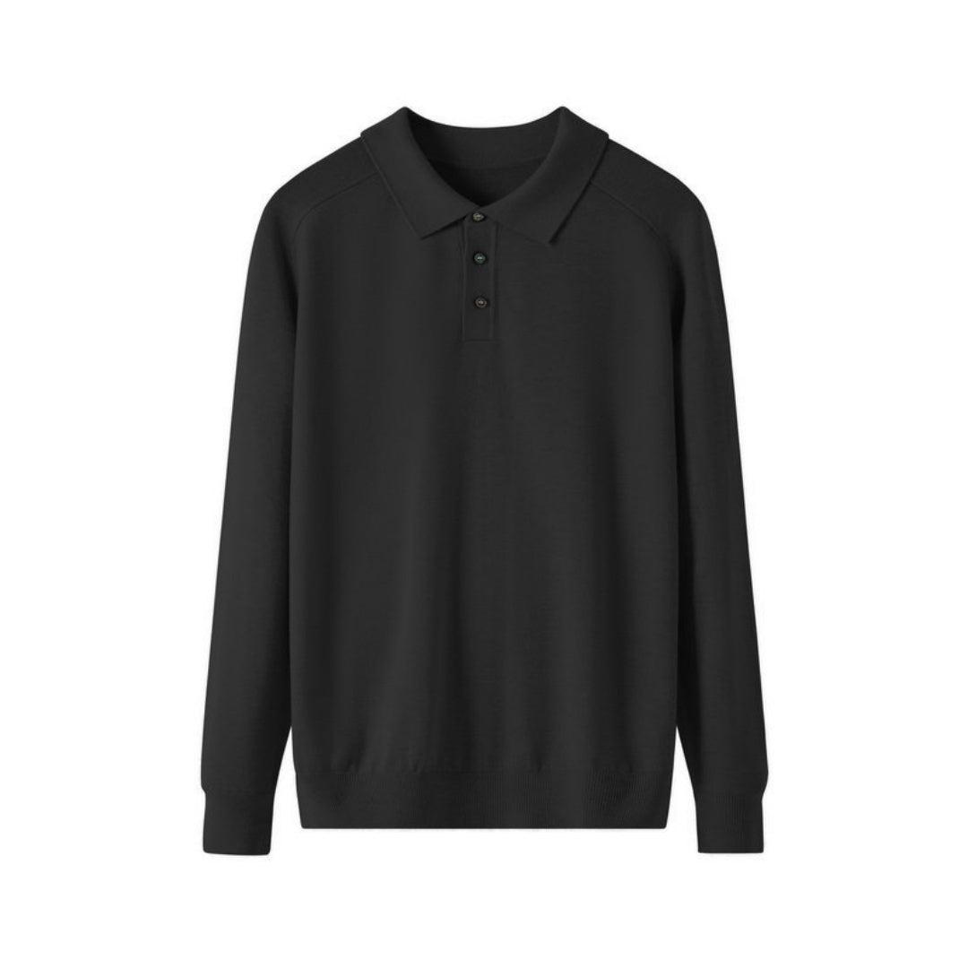 Men's Lapel Long Sleeve Sweater
