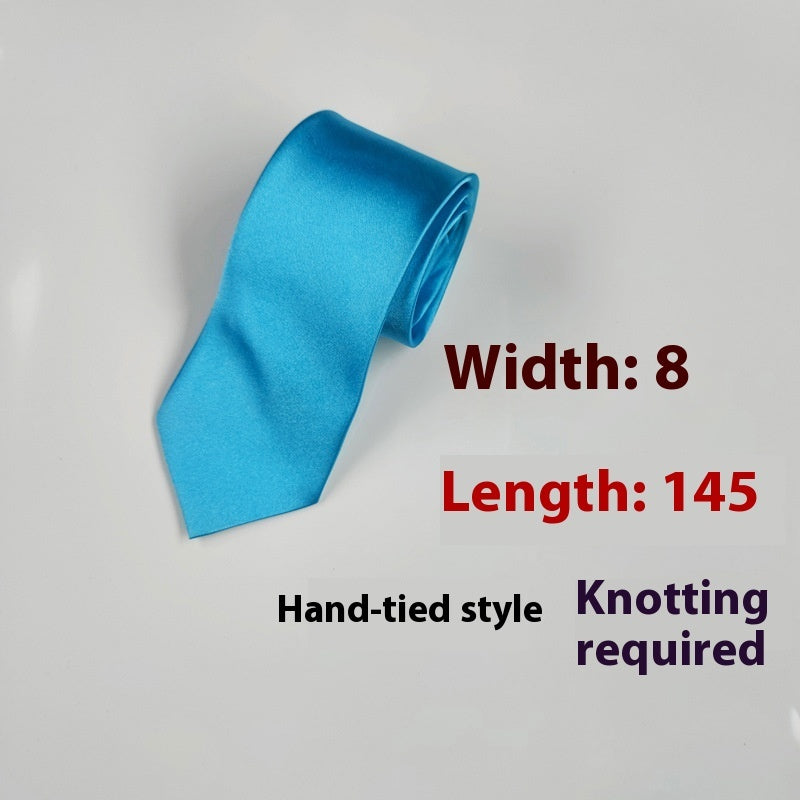 Men's 8cm Plain Suit Tie