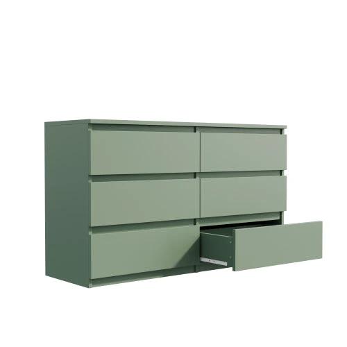 Green Large 6-drawer Cabinet Dresser by GJG Denim