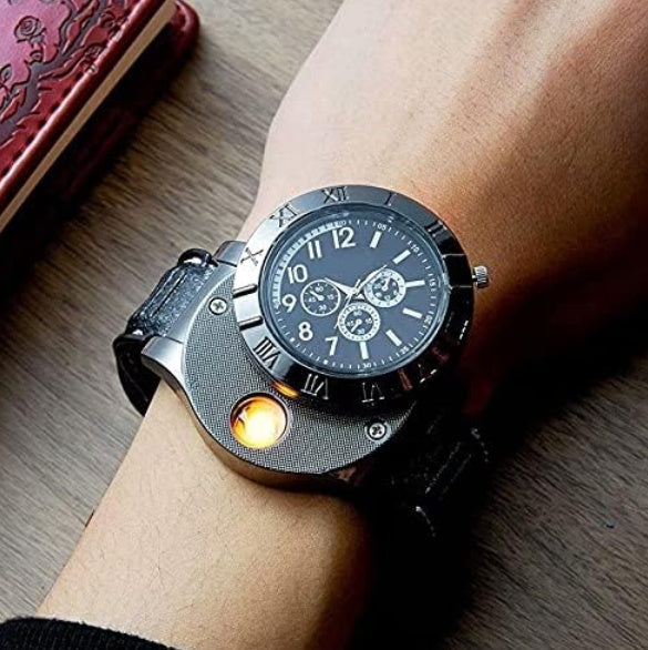 Men's Military USB Lighter Watch