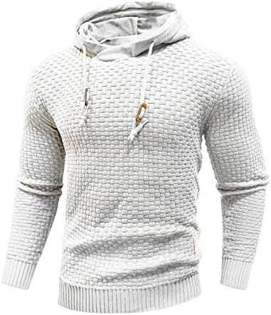 Men's Long Sleeve Solid Color Hooded Sweater