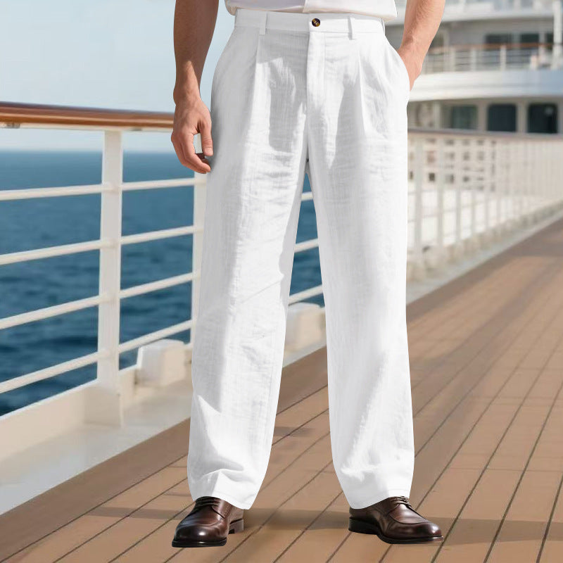 Men's Loose Straight Business Pants
