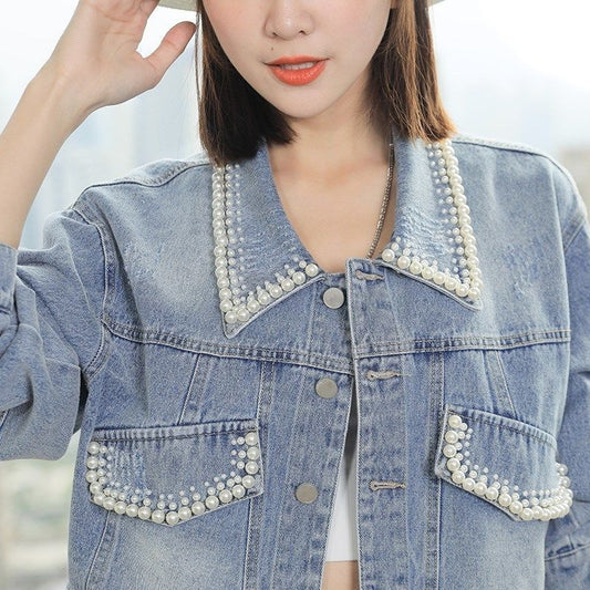 Women's Trendy Loose Petite Short Denim Jacket