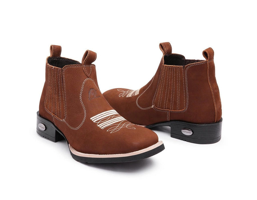 Men's Vintage Suede Flat Heel Round Toe Martin Boots