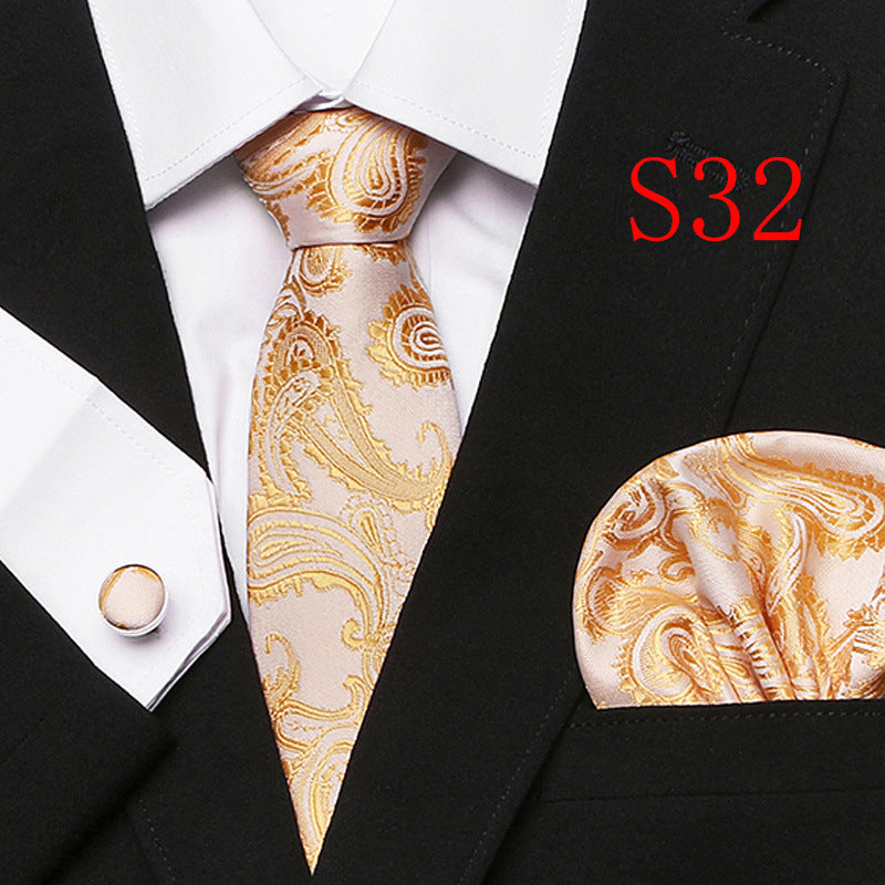 Men's Paisley Series Ties Three-piece Set