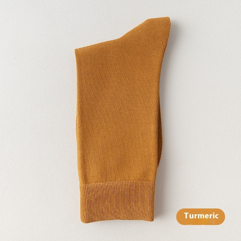 Men's Mid-calf Pure Cotton Business Socks