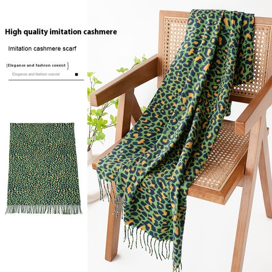 Women's Warm Scarf Cashmere-like Retro Europe And America Scarf Fashion