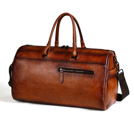 Men's Top Layer Leather Bag Handmade Retro Large Capacity