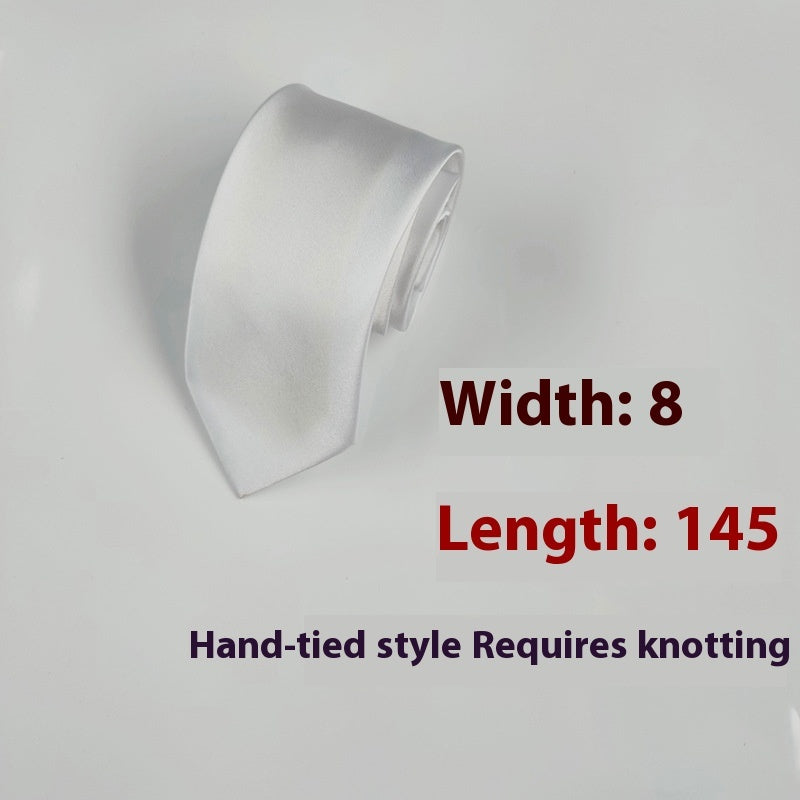 Men's 8cm Plain Suit Tie