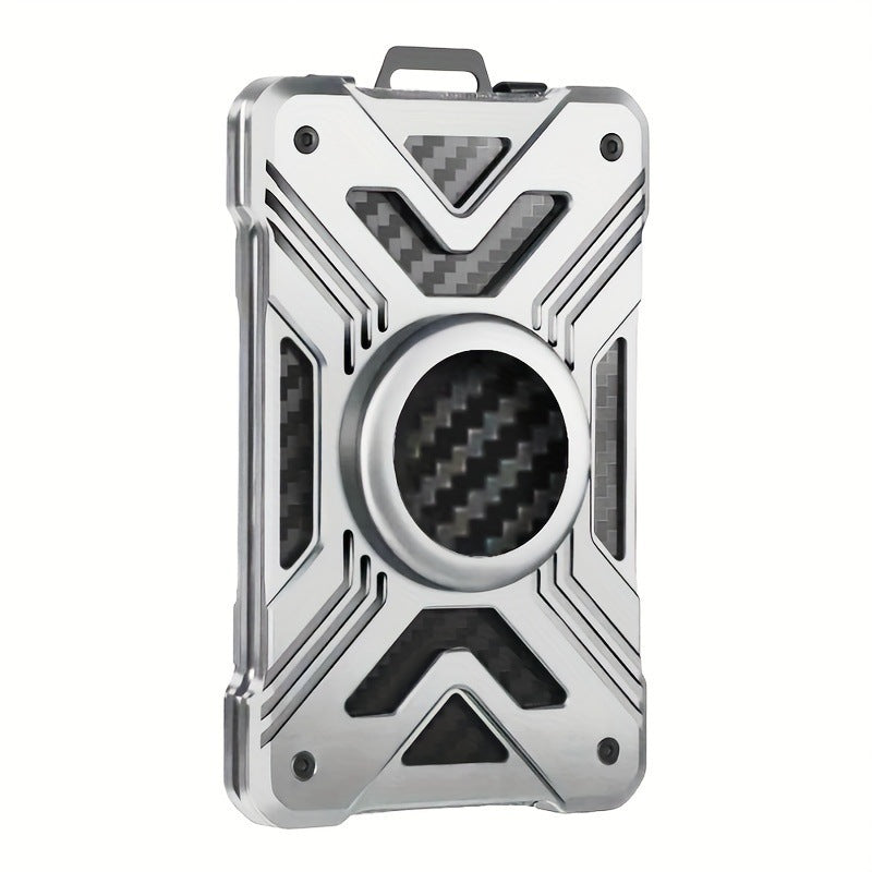 Card Holder Airtag Men's Tracker Case Carbon Fiber Credit Card Clip Wallet