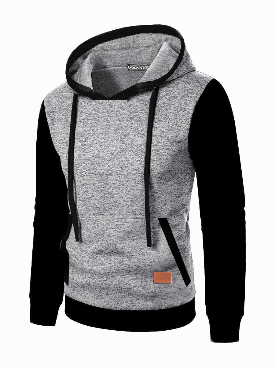 Men's Casual Jacquard Hooded Sweater