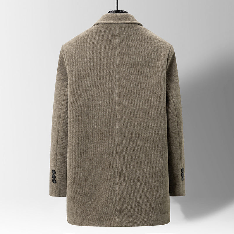 Men's Woolen Mink Velvet Coat