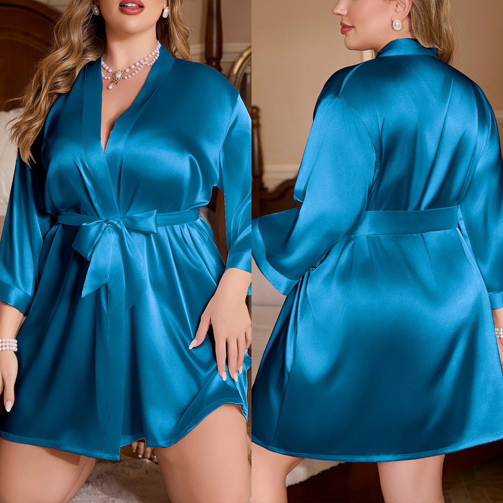 Women's Plus Size Night-robe Loose And Comfortable