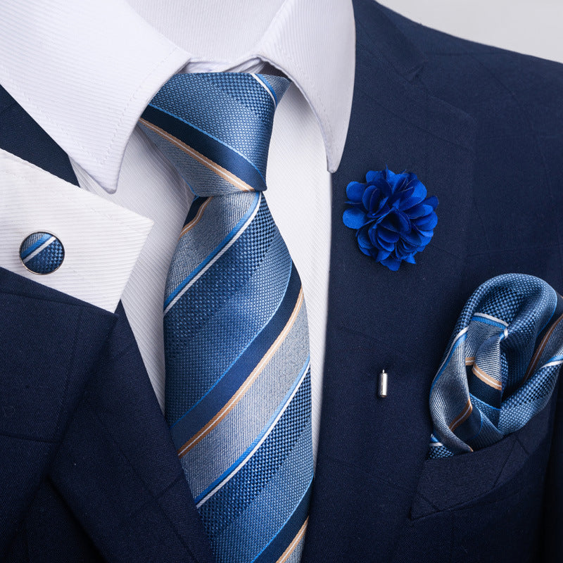 Men's Tie and Pocket Square Combo
