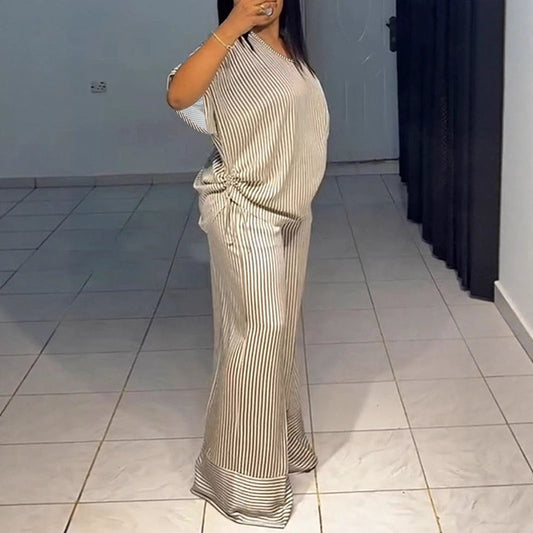 Straight Plus Size Set With Drawstring On Both Sides by GJG Denim