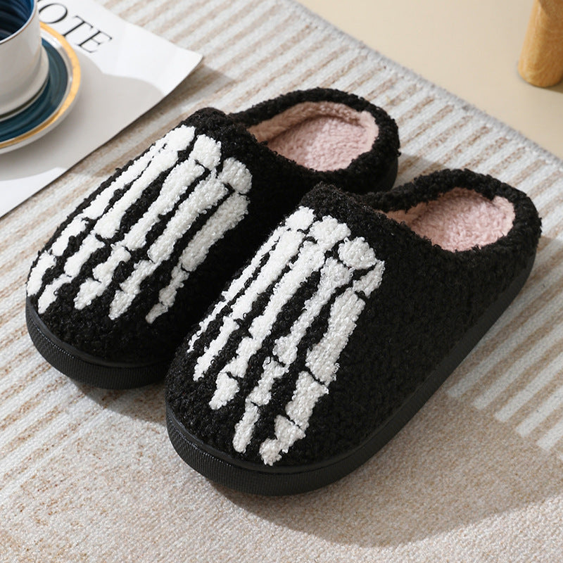 Men's Halloween Skull Cartoon Print Slippers