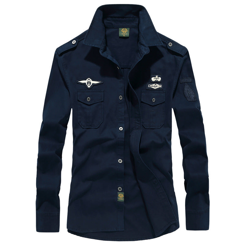Men's Solid Color Long Sleeve Shirts