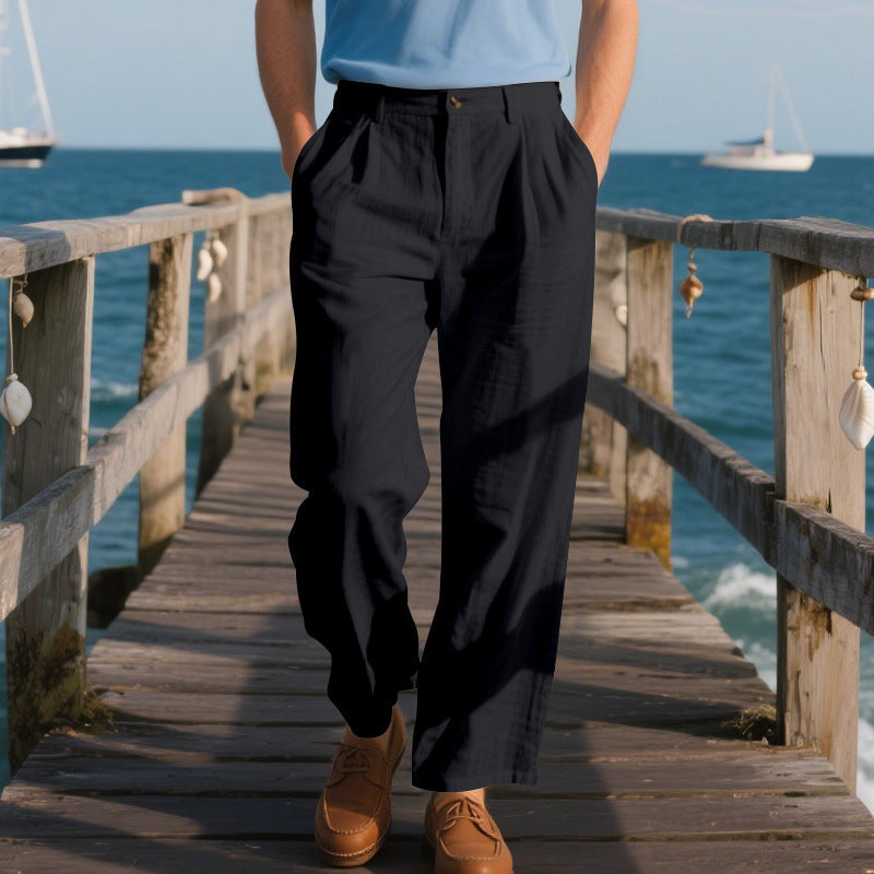 Men's Loose Straight Business Pants