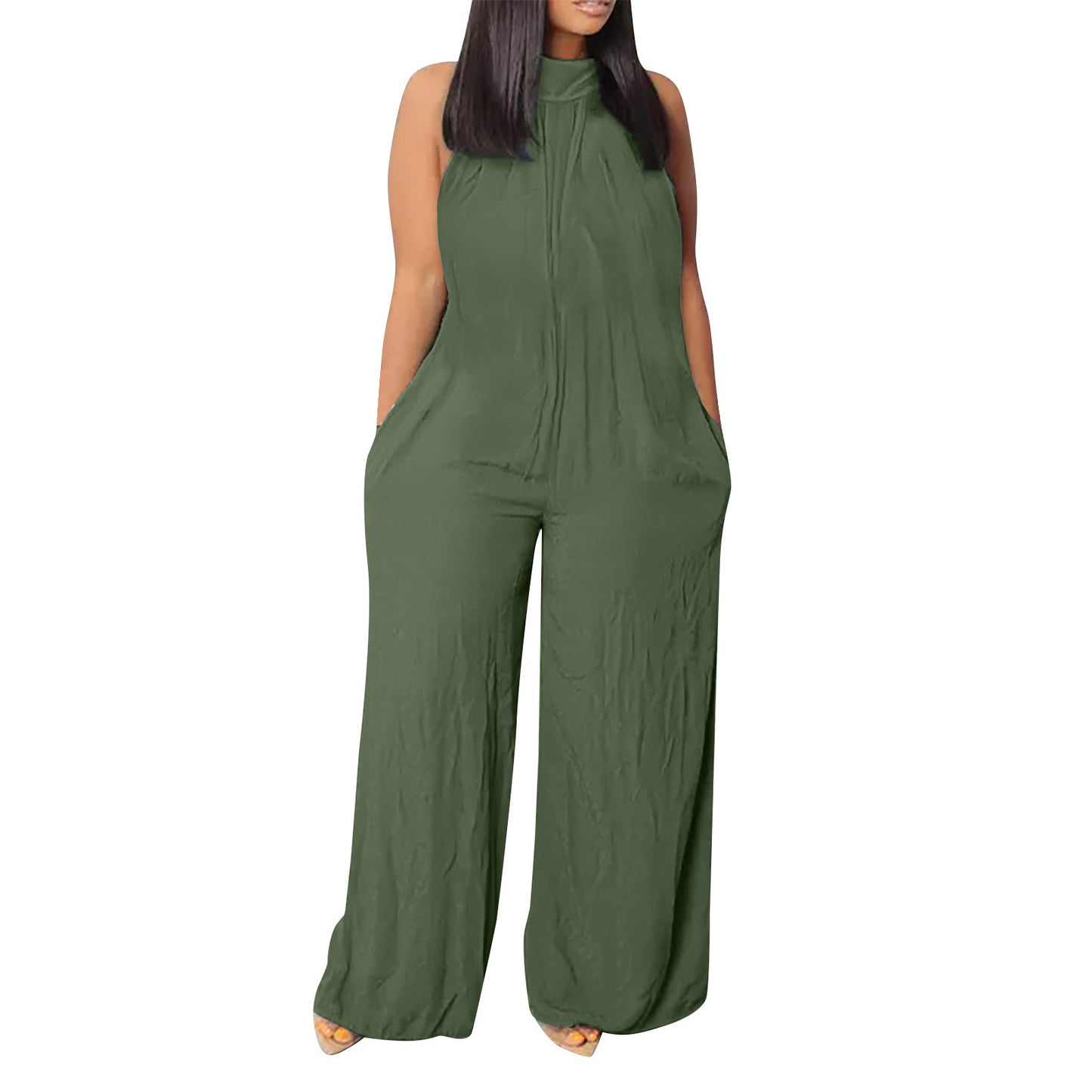 Wide-leg Sleeveless Jumpsuit