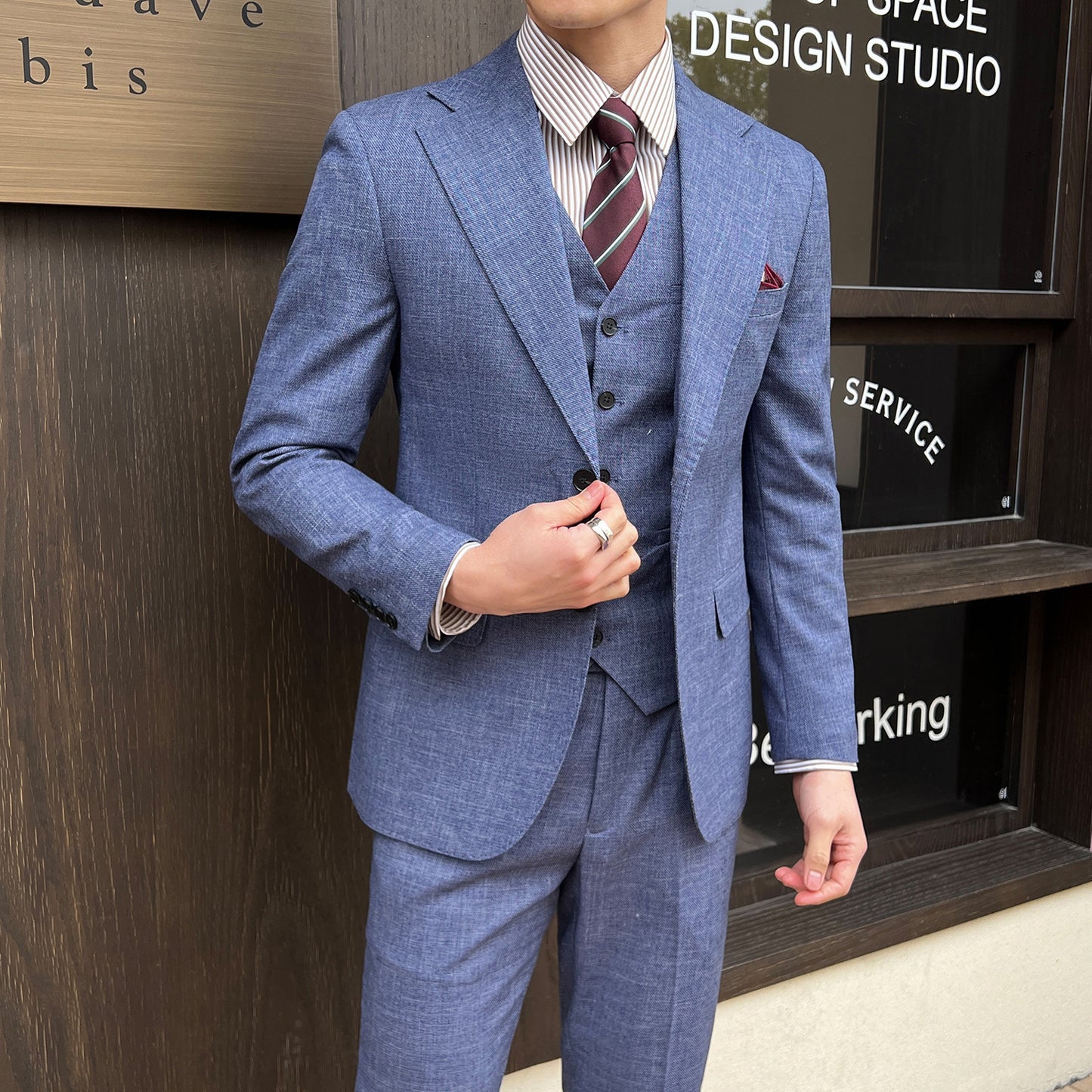 Professional Casual Men's Three-piece Suit Jacket