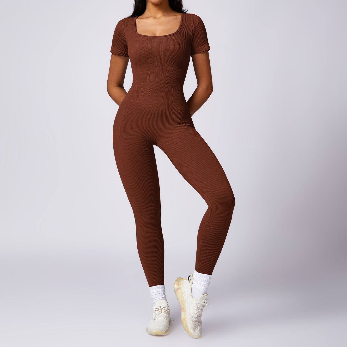 Seamless One-piece Short-sleeved Jumpsuit