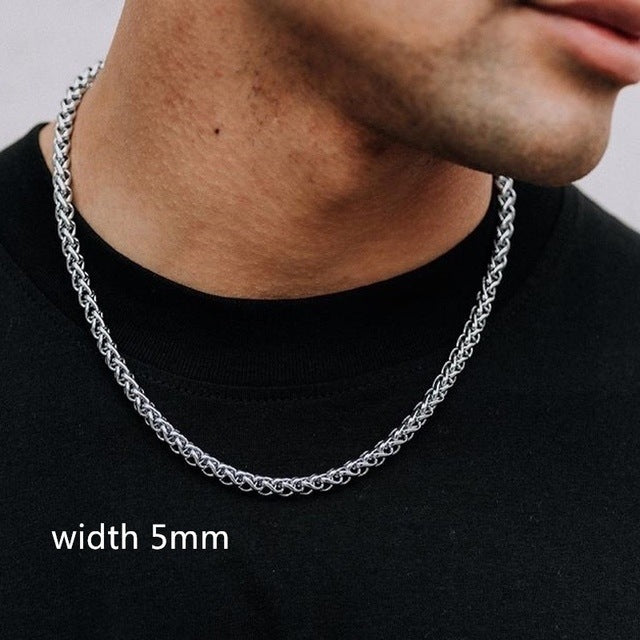 Men's Luxury Elegant Gold Color Chain Necklace