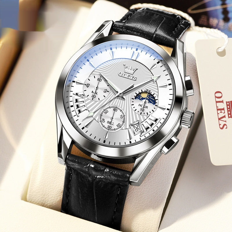 Men's Multifunction Quartz Timing With Calendar Watch
