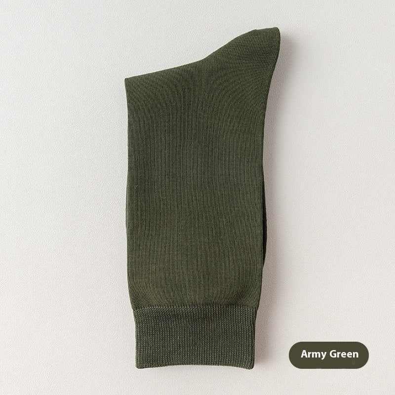Men's Mid-calf Pure Cotton Business Socks