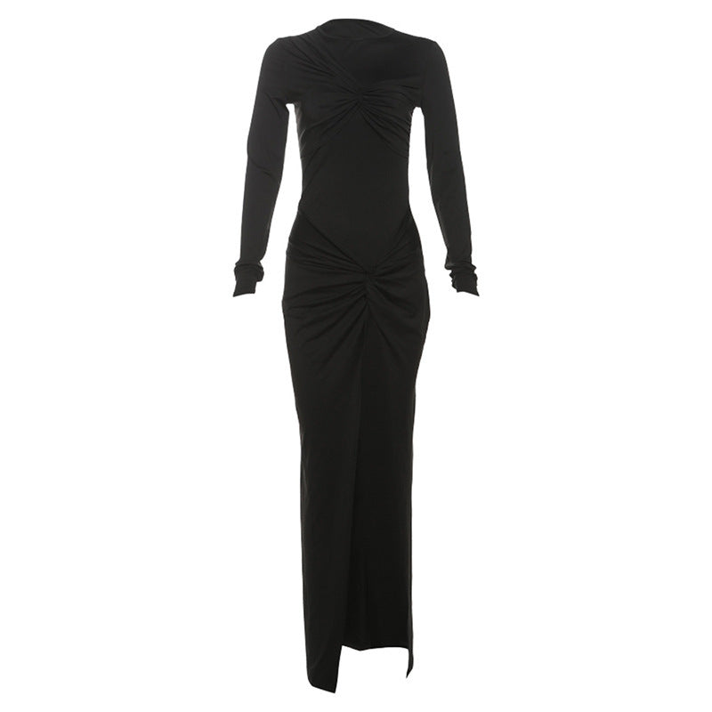 High Slit High Waist Slim Fit Dress Women