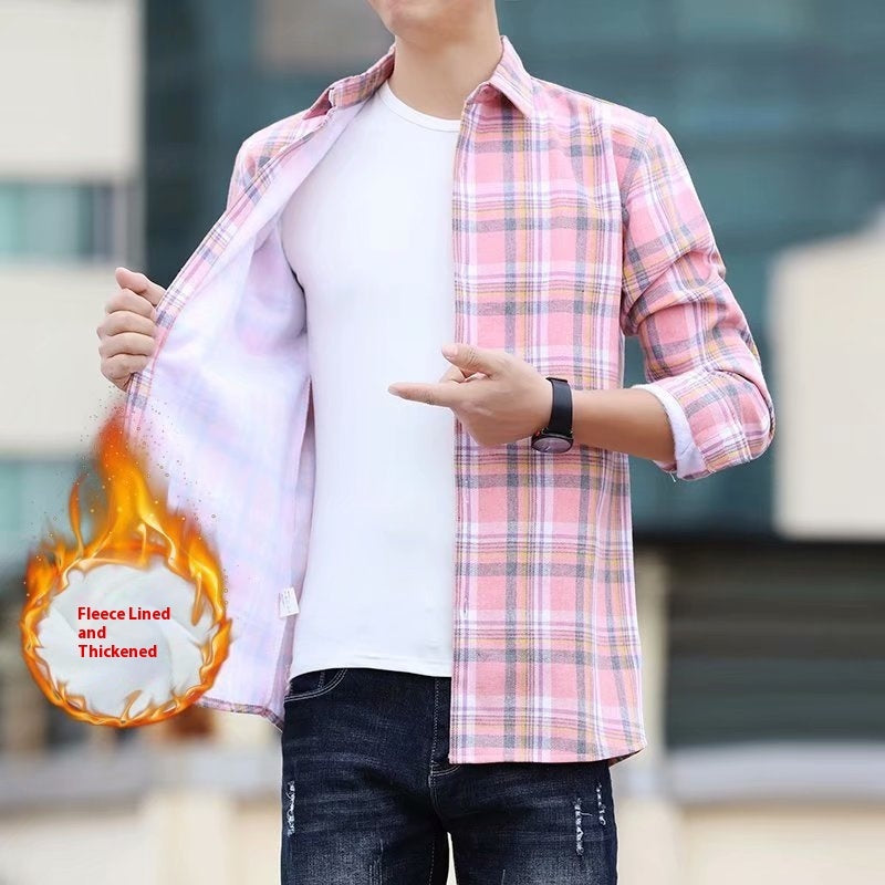 Men's Warm Thickened Slim Fit Shirt Coat