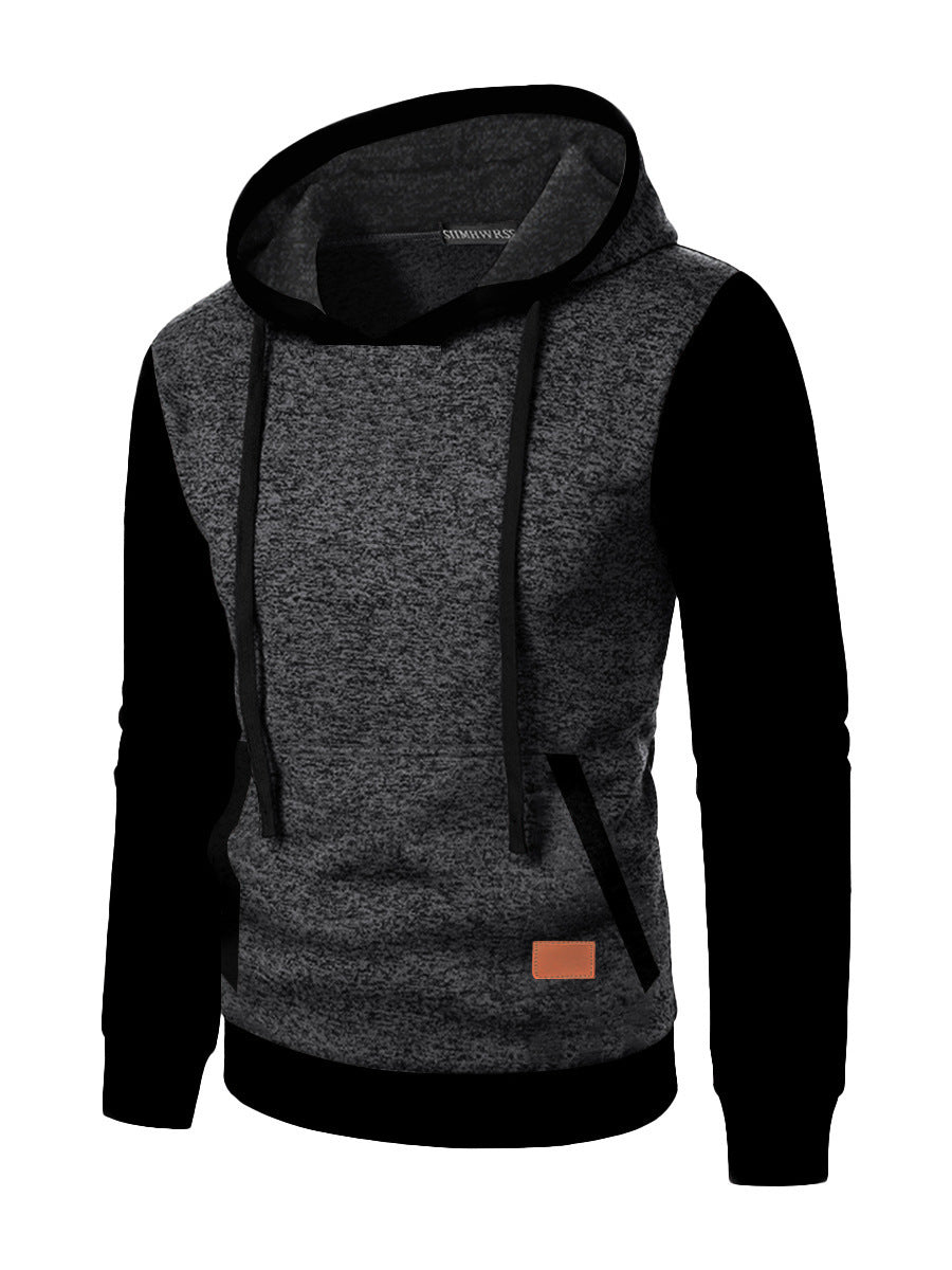Men's Casual Jacquard Hooded Sweater