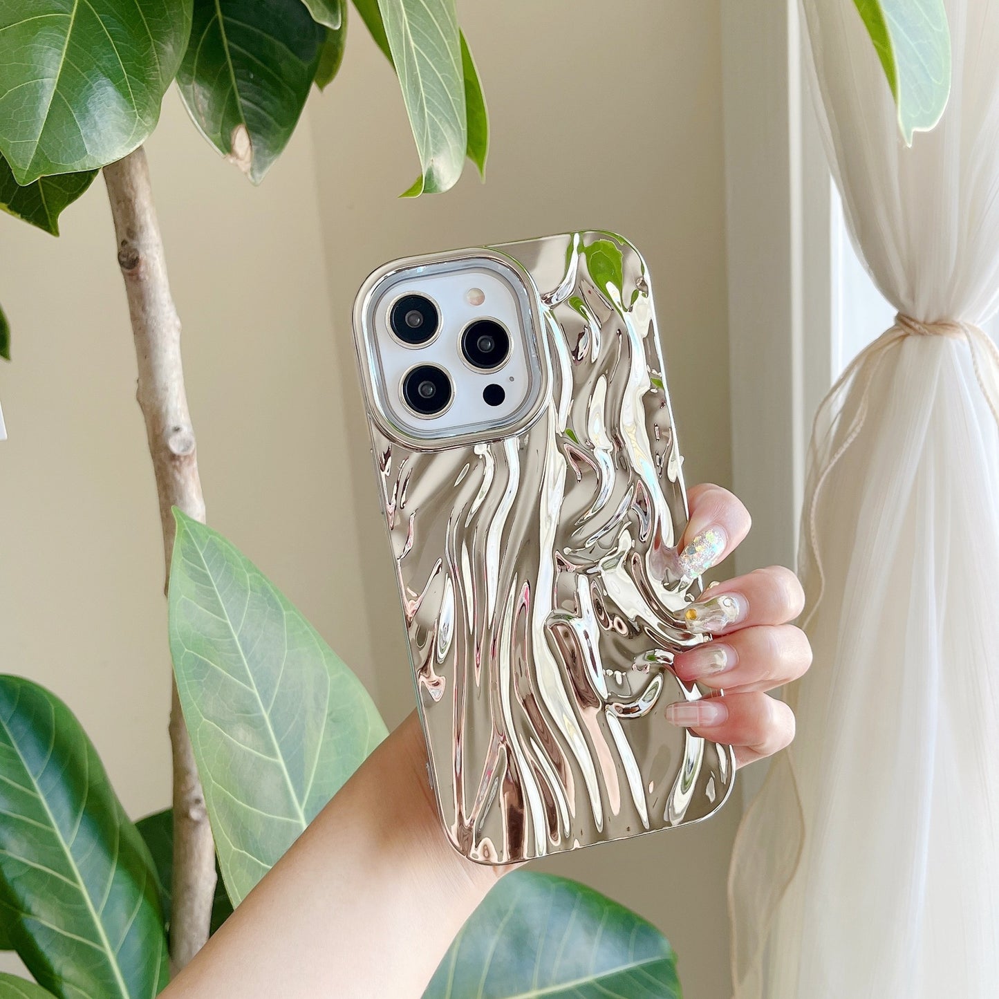 Three-dimensional Pleated Pattern Soft Phone Case