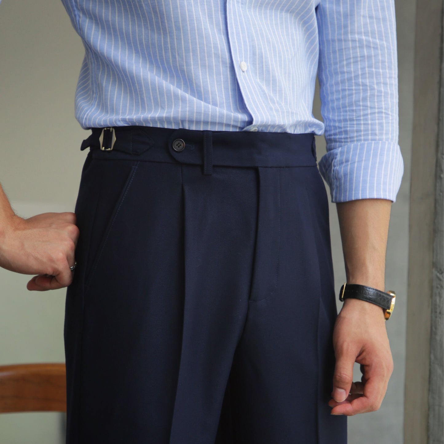 Men's High Waist Business Casual Straight-leg Pants