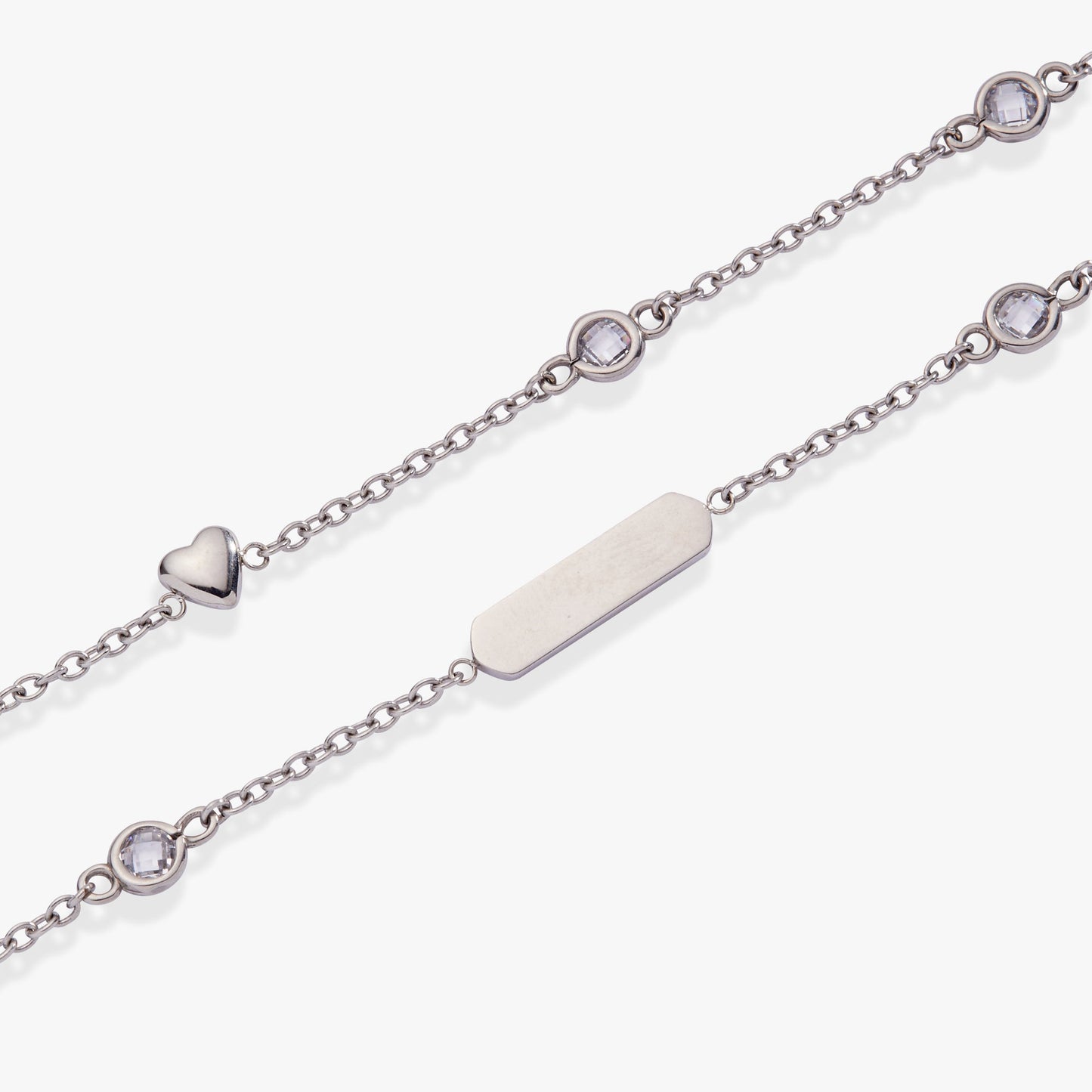 Heart Chain Double Strand Bracelet