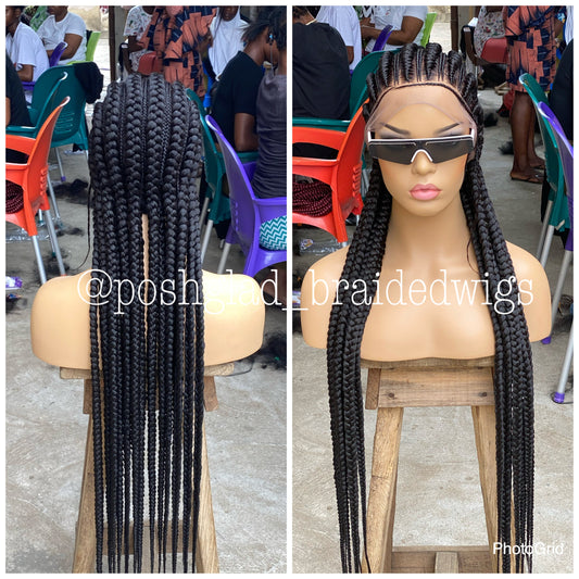 Feed-In Braid Cornrow Wig - Altou