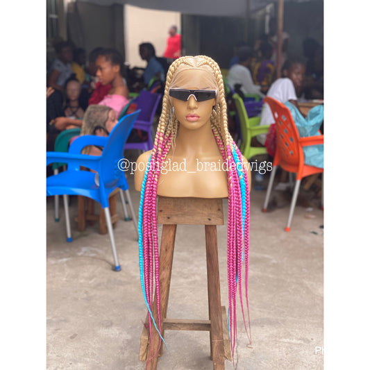 Pop Smoke Wig "Blond Ombre Color" Full Lace